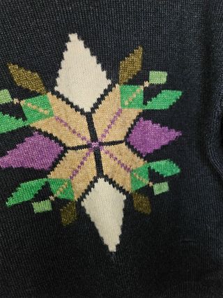 Jersey Navideño Mujer Azul Marino 42 -44