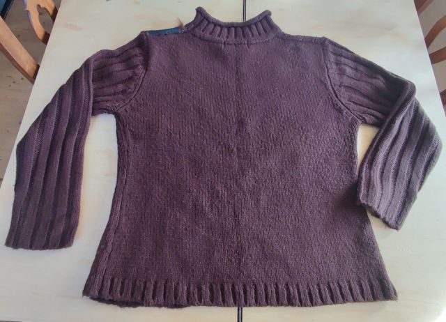 Maglione con inserti in pelo