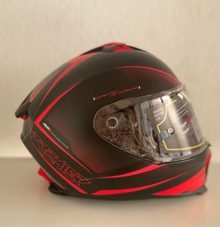 Casco moto premier rojo con etiqueta a estrenar
