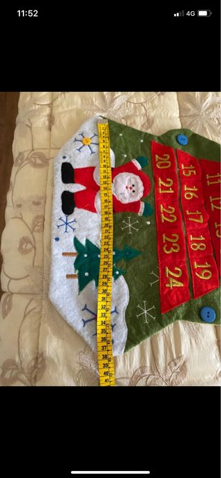 Vintage calendari del Avento in tessuto
