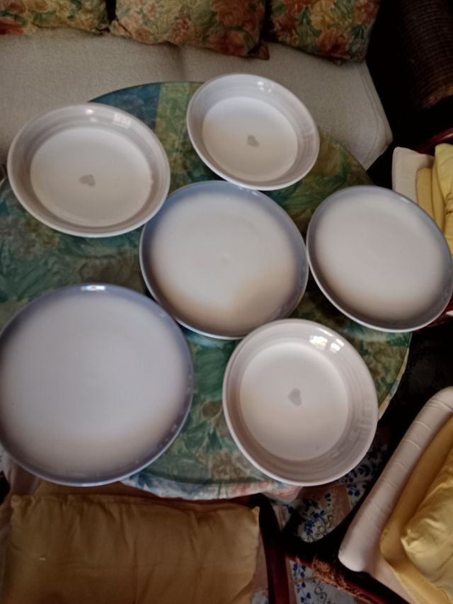 Platos de cerámica , el dibujo es color beig