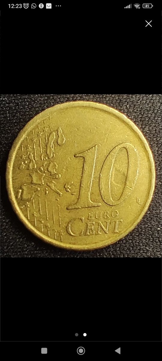 Moeda de 10 cêntimos Cervantes