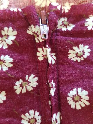 Vestido corto granate floral