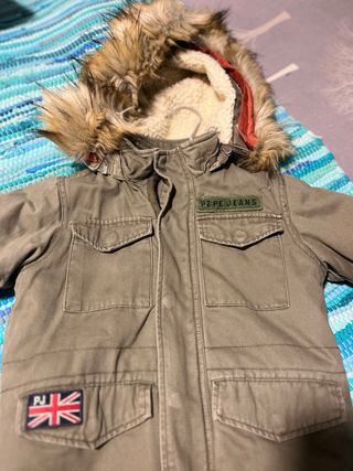 Chaqueta niño verde militar