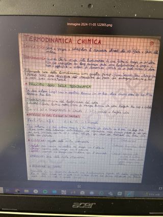 appunti termodinmica/chimica fisica