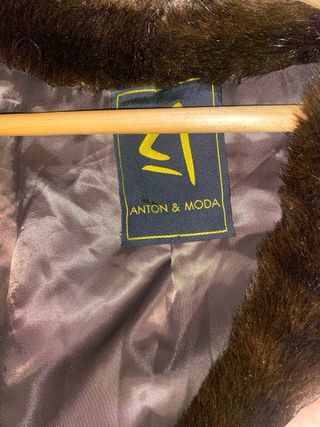 Abrigo de piel sintética tipo visón 