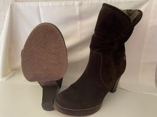 Botines de ante con tacon