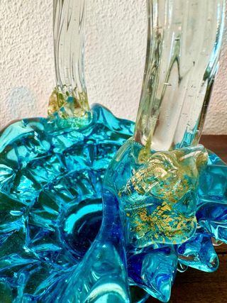 Antigua cesta en cristal de Murano Barovier & Toso