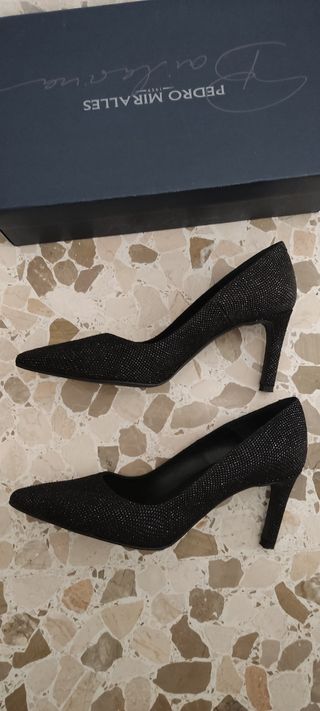Zapatos de tacón negro fiesta 
