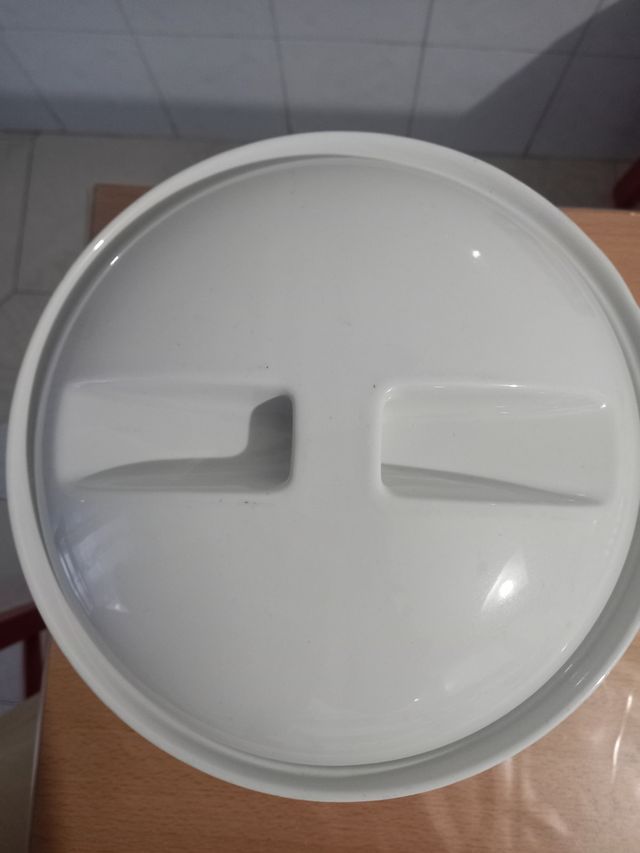 Zuppiera Tognana in ceramica fiore rosa