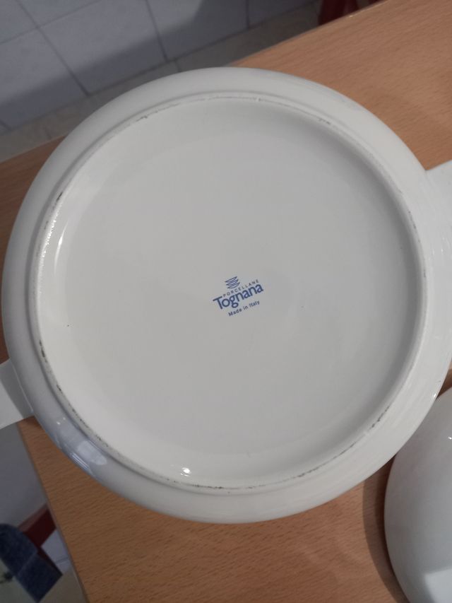 Zuppiera Tognana in ceramica fiore rosa