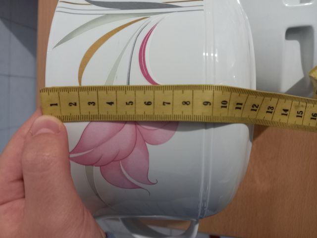 Zuppiera Tognana in ceramica fiore rosa