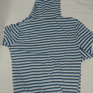 Striped hoodie sweatshirt with zipper SMOG Blue, W