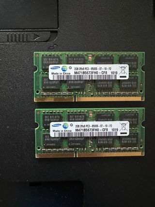 Memoria RAM 4GB 2x2 SODIMM DDR3