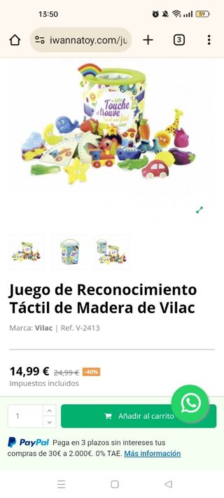 Juguete bingo infantil