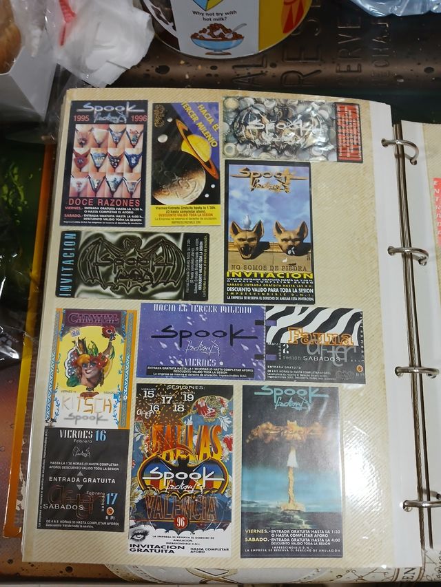 Invitaciones discoteca spook .actv. chocolate. Etc