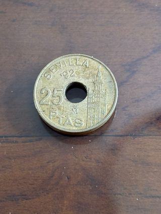 Moneda de 25 pesetas de 1992 de la Giralda