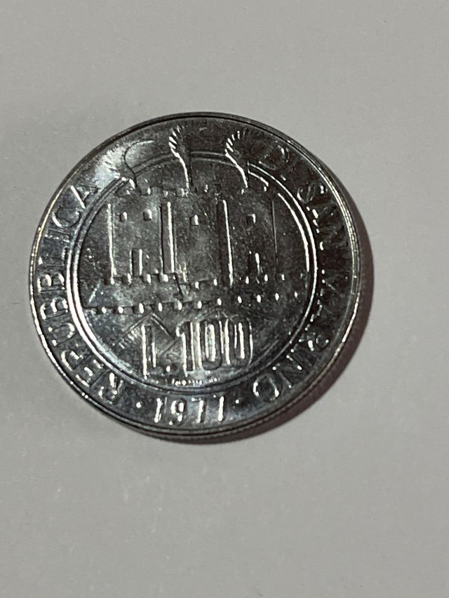 100 lire San Marino 1977 Terra ferita