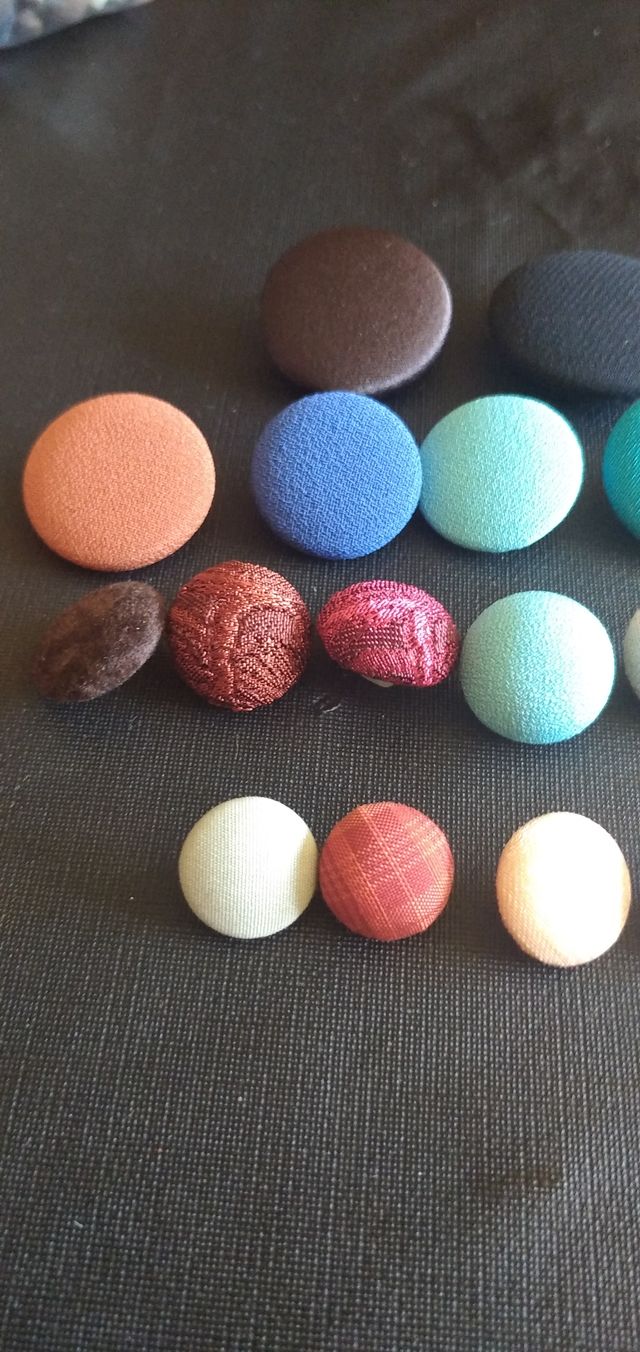 Botones forrados tela 0,25 unidad