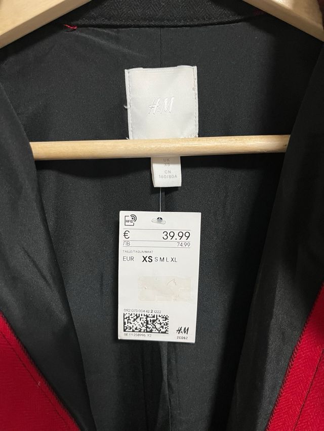 Abrigo de cuadros H&M