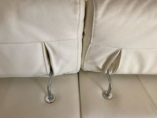 Sofa piel vacuno blanco. NEGOCIABLE