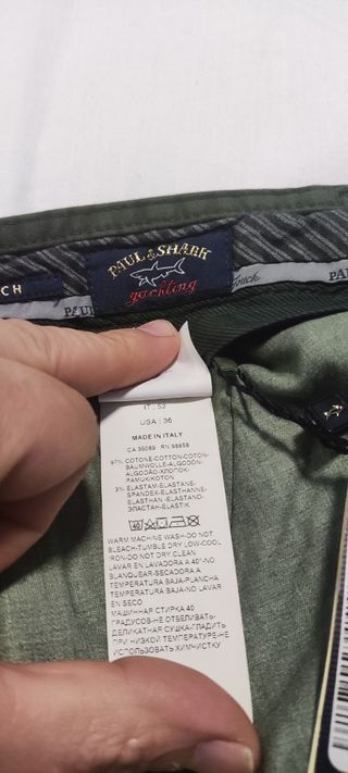 Pantalon Paul Shark T 52 Verde