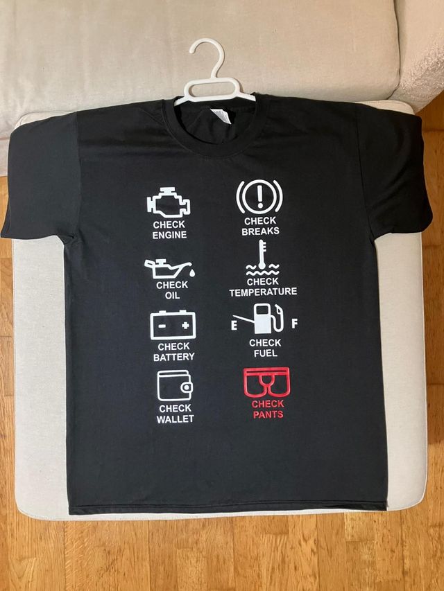 Camiseta personalizada check engine