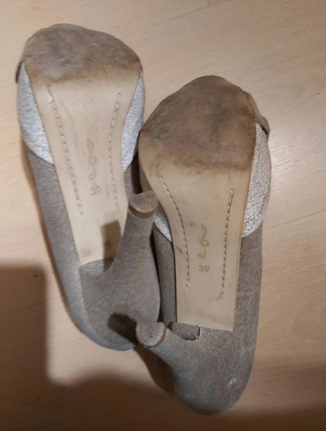 Zapatos de plataforma beige