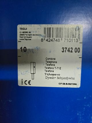20 unidades Telefonillo portero TEGUI 3742 00