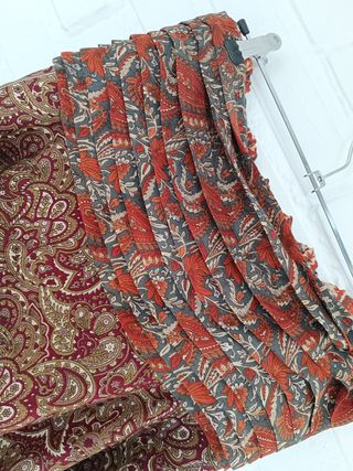 FALDA LARGA ESTAMPADA SEDA 100%