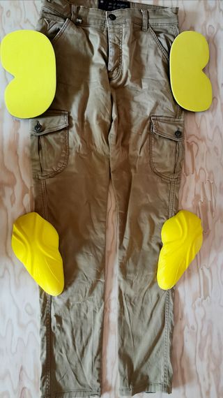 PANTALONES MOTO KEVLAR + RODILLERAS + CADERAS