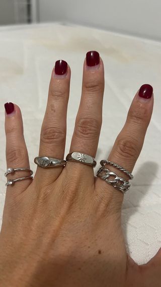 Pack anillos plateado nuevos