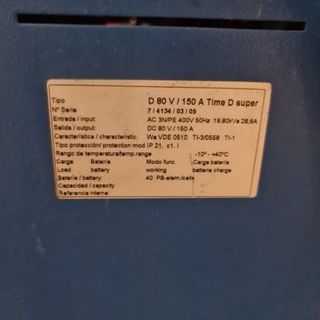 Cargador para carretilla eléctrica 80V 150Amp