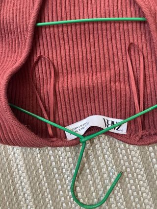 Top de punto zara talla s estilo bailarina