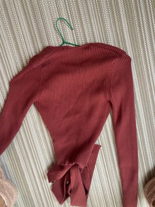 Top de punto zara talla s estilo bailarina