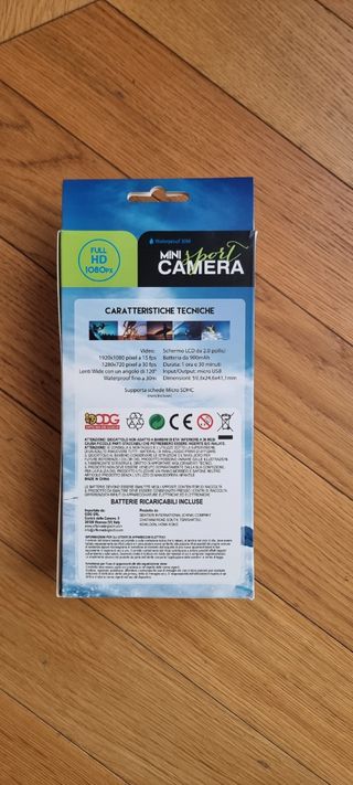 GO-PRO Mini Sport Camera Nuova, waterproof 30mt