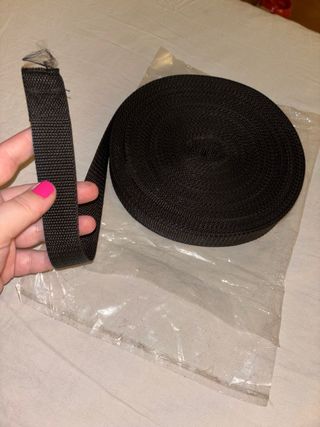 1Rotolo Di Fettuccia NUOVO Da 20 metri Colore NERO