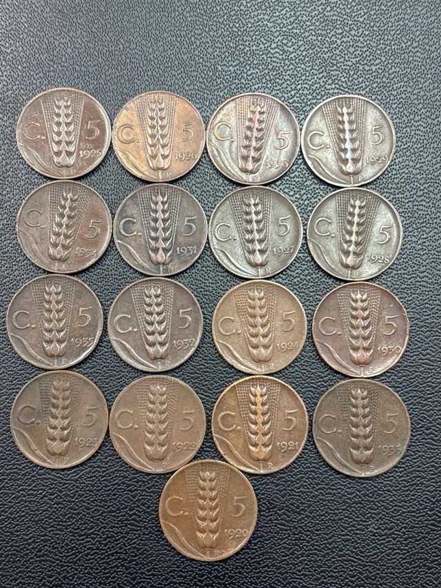 Lotto 5 centesimi spiga vitt.emaueleIII