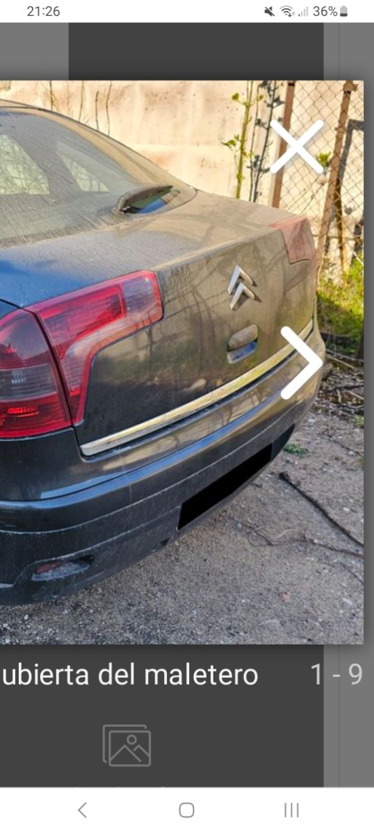 Cejilla pestaña maletero citroen c5