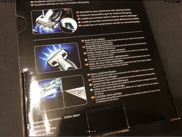 Afeitadora Panasonic seco y húmedo nueva