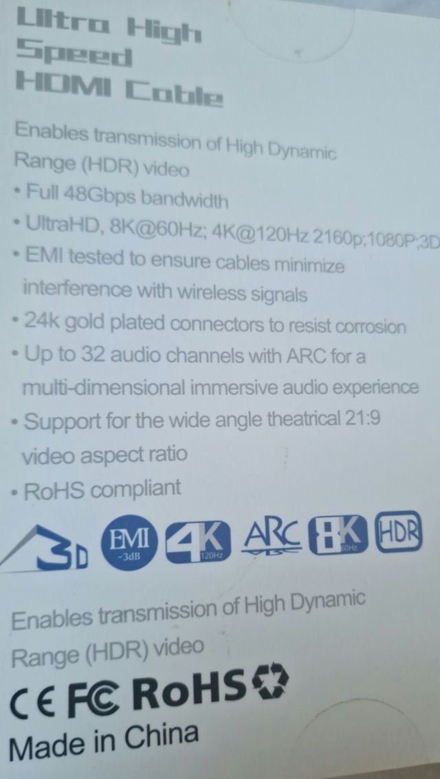CAVO HDMI 8K ULTRA
