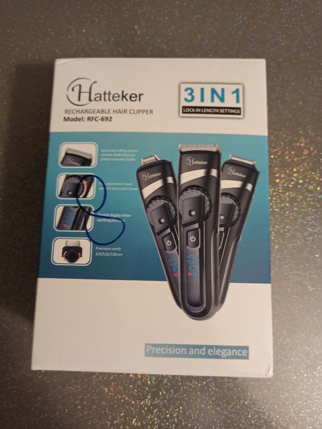 Taglia capelli/barba Hatteker ricaricabile 3 in 1