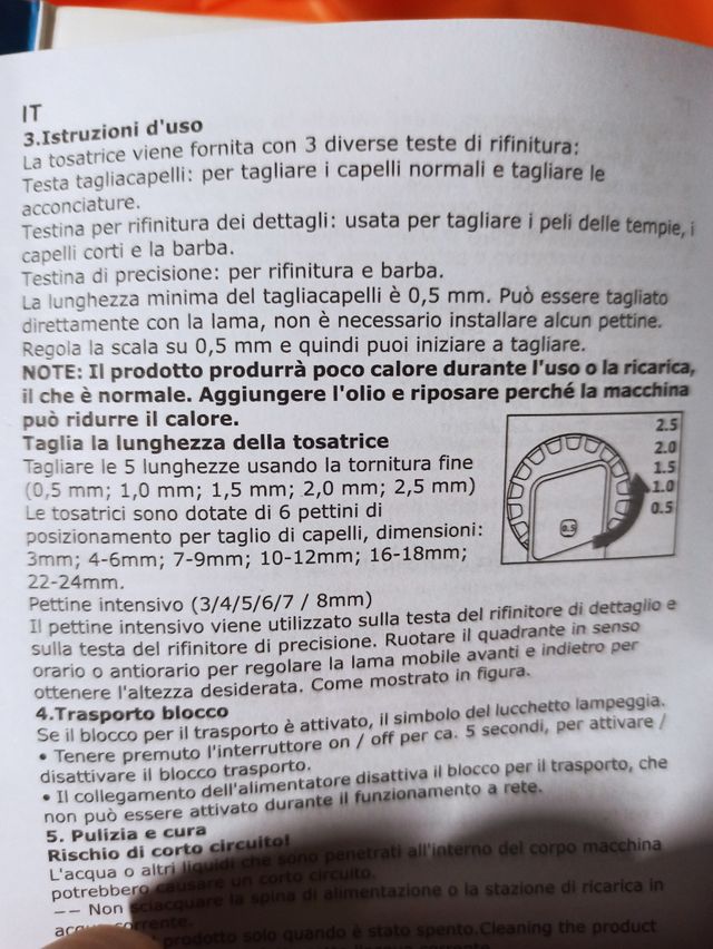 Taglia capelli/barba Hatteker ricaricabile 3 in 1