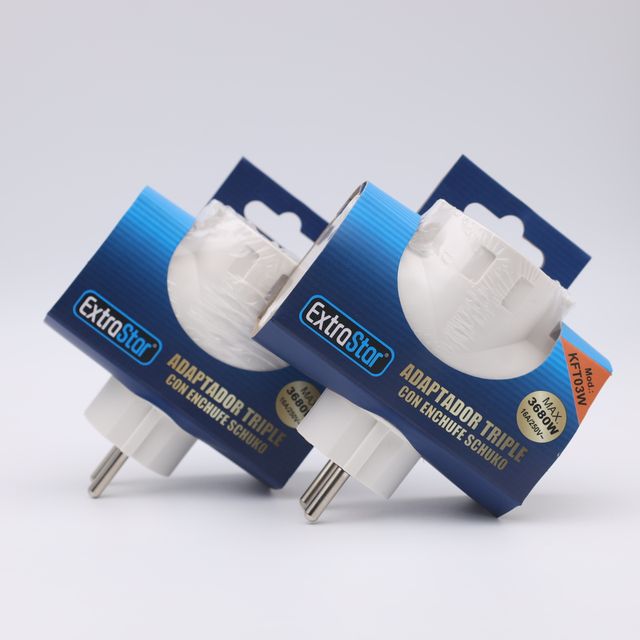 Enchufe triple MAX.3680W 250V/16A  x2 unidades
