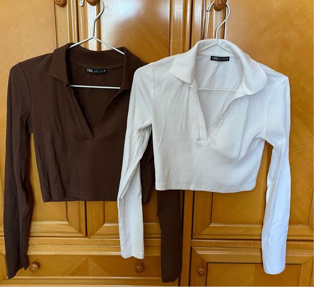 Crop top manga larga. Los dos por 6€