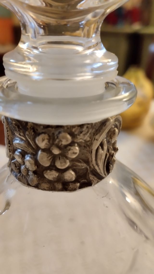 Decanter cristallo argento