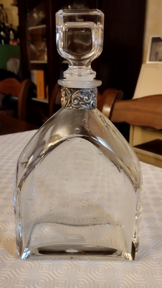 Decanter cristallo argento