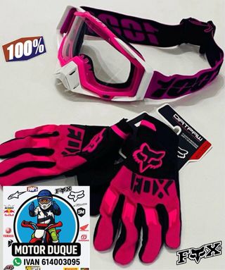Guantes fox mtb y gafas 100% bici enduro 