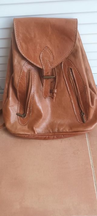 Mochila de cuero