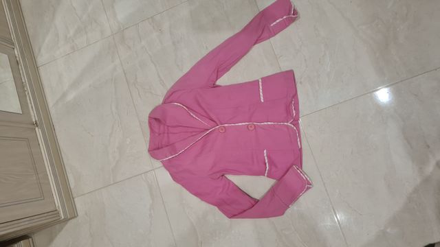 Chaqueta blazer rosa elástica